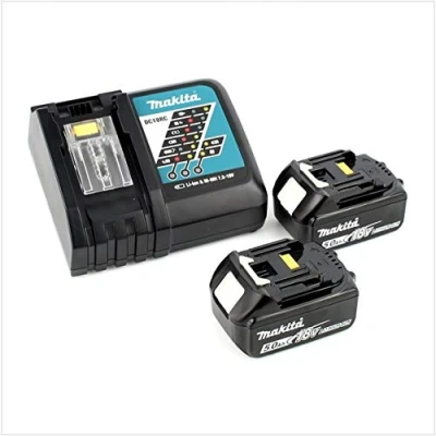 Abbildung von Makita Power Source Kit Li 18V mit 2x BL1850B Akku 5,0Ah + DC18RC Ladegerät (197570 9)