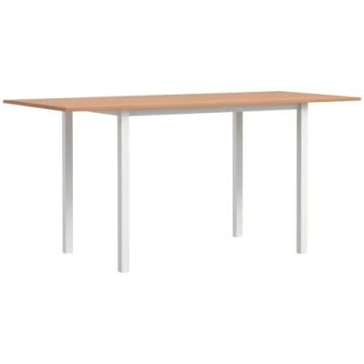Abbildung von HOMCOM Esstisch erweiterbarer Küchentisch Esszimmertisch für 6 Personen, Wohnzimmertisch Esszimmer, Küche, Stahl, Braun, 110 160 x 70 76 cm