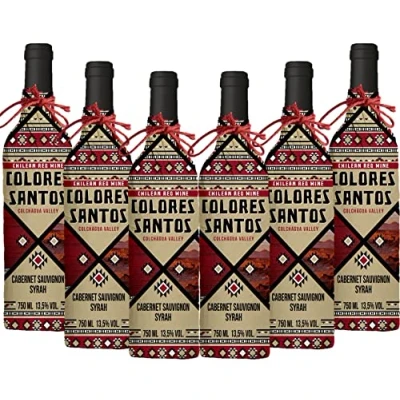 Abbildung von COLORES SANTOS Rotwein aus Chile Colchagua Valley Cabernet Sauvignon, Syrah Wein (6 x 0, 75 L)