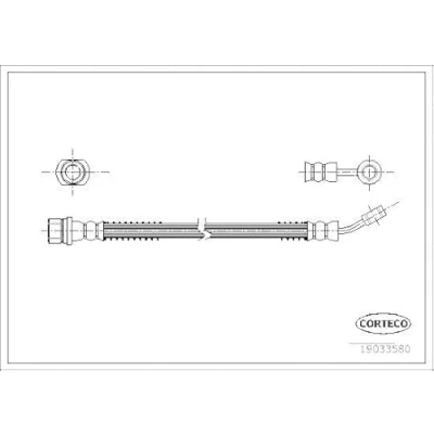 Abbildung von CORTECO 19033580 Bremsschläuche Vorderachse 310 KIA: Picanto I