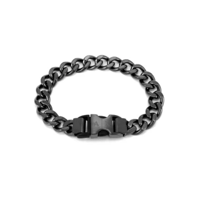 Abbildung von Armani Exchange LOGO Armband, Herren, Größe: One Size, Black