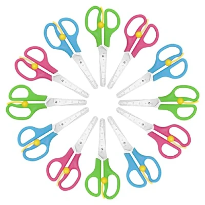 Abbildung von Belle Vous Papierscheren Kinderscheren 12x Bastelschere Kinder 12,5 cm , (1 tlg)