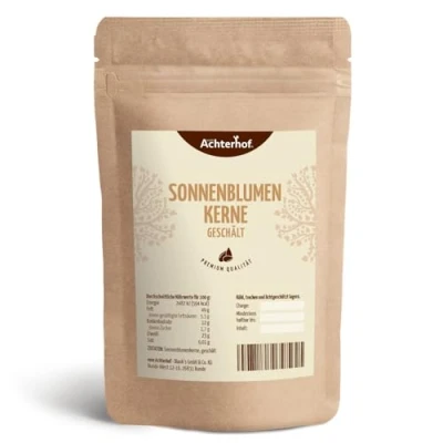 Abbildung von Sonnenblumenkerne geschält 1000g besonders aromatisch im Geschmack zum Kochen oder Backen als Kraftnahrung zwischendurch vom Achterhof