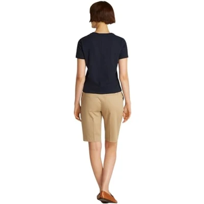 Abbildung von Tommy Hilfiger Rundhalsshirt SLUB REG C NK SS mit Flammgarn Struktur, Logostickerei