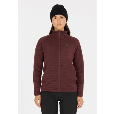 Abbildung von SOS Midlayer Sweatjacke, Damen, Größe: Large, Deep mahogany