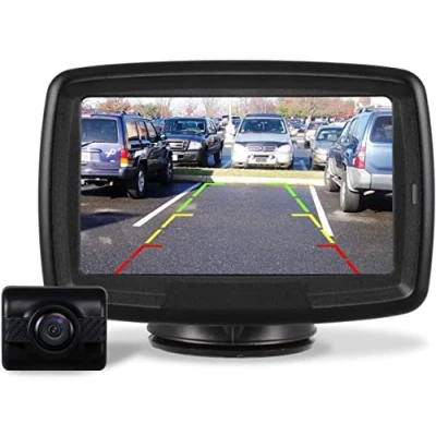 Abbildung von AUTO VOX TD2 Rückfahrkamera Drahtlos Set mit 4.3&quot; Zoll LCD Monitor, Wireless Einparkhilfe 12V IP68 wasserdichte Digital Gute Nachtsicht