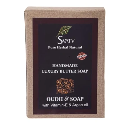 Abbildung von SVATV Handcrafted Seife with Oudh &amp; Vitamin E Soothing Herbs Moisturized skin Traditional Ayurvedic Herbal body bars for Men Women, all types 125g