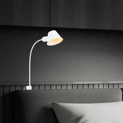 Abbildung von BRILONER Leselampe mit Ein/Aus Schalter, schwenkbar, viele Befestigungspositionen, Wandleuchte Innen, Wandlampe, Bettlampe, Lampe Bett, Leselicht, Nachttischlampe, 63x14 cm, Weiß