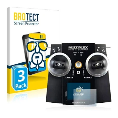 Abbildung von BROTECT Schutzglas für Multiplex Cockpit SX9 (3 Stück) Schutzfolie Panzer Folie Glas [Extrem Kratzfest 9H, Anti Fingerprint, Ultra Transparent]