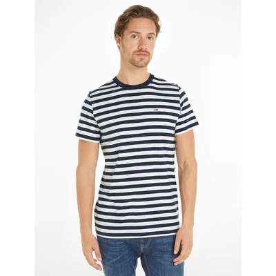 Abbildung von Tommy Jeans Rundhalsshirt &quot;TJM SLIM ENTRY STP TEE&quot;, mit Logostickerei