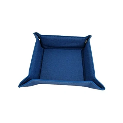 Abbildung von ALASSIO 40012 Utensilienschale EMILIA, Schale aus hochwertigem Lederimitat, stilvolle Dekoration für jede Einrichtung, ca. 10,5 x 4 cm, blau
