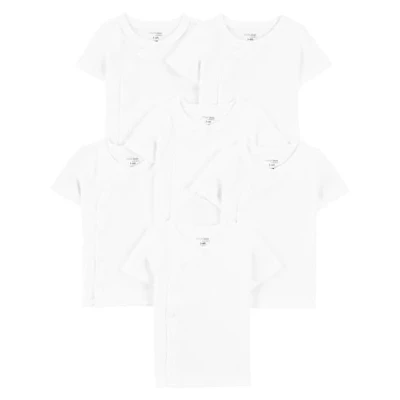 Abbildung von Simple Joys by Carter&#039;s Baby Jungen Side snap Short Sleeve Infant and Toddler Button down Shirts, Weiß, Frühchen (6er Pack)