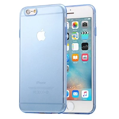 Abbildung von wortek iPhone 6 / 6S Hülle Ultra Slim Silikon Schutzhülle Tasche TPU für Apple Blau