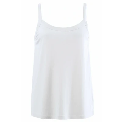 Abbildung von Ulla Popken Damen Spaghetti top T Shirts, Schneeweiß, 50 52 EU
