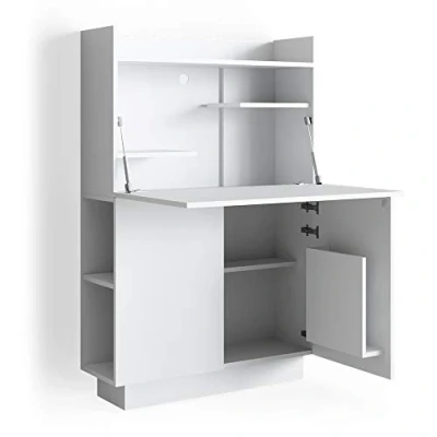 Abbildung von Vicco Sekretär Schreibtisch Alena, Weiß, 85 x 27 cm