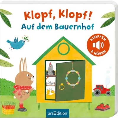 Abbildung von Klopf, klopf! Auf dem Bauernhof: Soundbuch mit innovativer Klopffunktion für die Kleinsten ab 12 Monaten