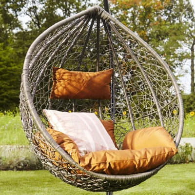 Abbildung von HOME DELUXE Auflagekissen Polyrattan Hängesessel CIELO Kissen, (1 St), Kissenbezug aus waschbaren Polyester