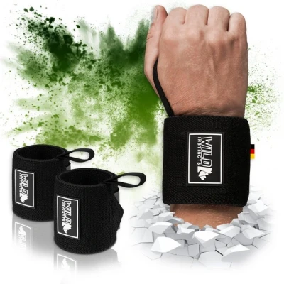 Abbildung von Wild Instincts Handgelenkbandage / Wrist Wraps für Fitness, Kraftsport, Calisthenics (2er Set), Fingerschlaufe