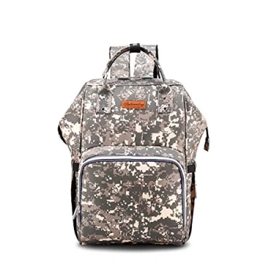 Abbildung von SONARIN Multifunktions Baby Wickelrucksack, Wickeltasche,Reise Rucksack Organizer mit Flasche isoliert Taschen,USB Schnittstelle,Wasserdicht, Große Kapazität, Stilvoll,Ideal Geschenk(Camo)