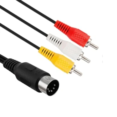 Abbildung von WICAREYO 1.8M/6FT AV Audio Video Composite TV Kabel für Genesis 1 /Mega Drive 1/Master System