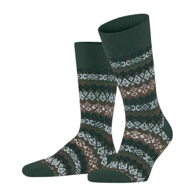 Abbildung von FALKE Herren Aspen M SO Wolle Kaschmir Gemustert 1 Paar Socken, Grün (Hunter Green 7441), 43 46