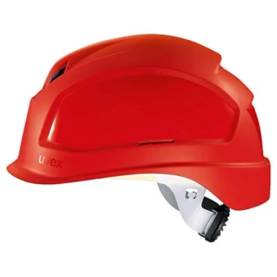Abbildung von Uvex Pheos B S WR Belüfteter Bauhelm mit Drehrad Kurzer Schirm Rot