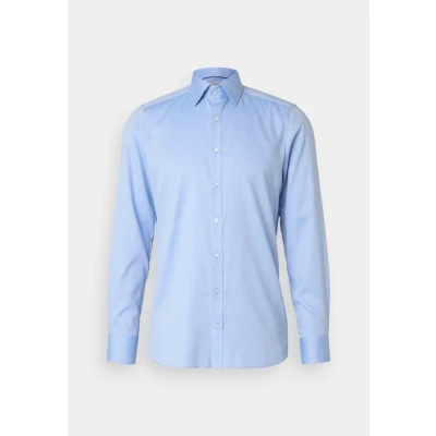 Abbildung von OLYMP Level Five body fit Hemd Langarm Under Button Down Kragen Struktur mittelblau Gr. 37