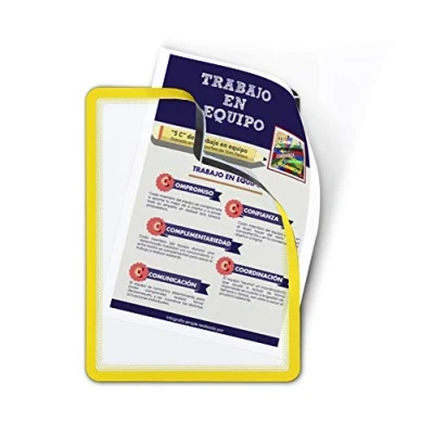 Abbildung von Tarifold Hüllen Magneto Bilderrahmen, magnetisch, A4, Rückenbreite L24,2 H32,9 P0,02 x cm, Gelb, 2 Stück
