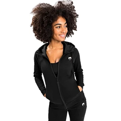 Abbildung von Venum Damen Essential Hoody Kapuzenpullover Mit Reißverschluss, Schwarz, S EU