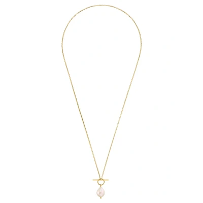 Abbildung von Heideman Halskette Fine Damen aus Edelstahl gold farbend poliert Kette für Frauen mit Perle weiss