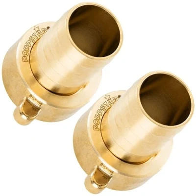 Abbildung von POPPSTAR 2X Schlauchverbinder 3/4 Zoll Messing (inkl. Überwurfmutter mit Flachdichtung) Schlauchverschraubung 3/4“ Innengewinde auf Schlauchtülle (19mm)