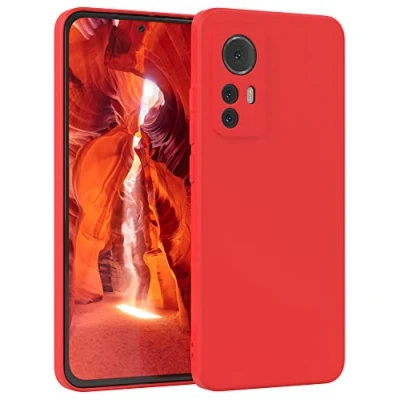 Abbildung von EAZY Case Silikonhülle für Xiaomi 12 / 12X Hülle Silikon Rot weich stoßfeste Handyhülle Schutzhülle mit Kameraschutz Dünn Premium Schutz Cover TPU Phone Bumper in