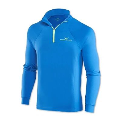 Abbildung von Black Crevice Herren Skirolli Zipper Shirt, blau/grün, L