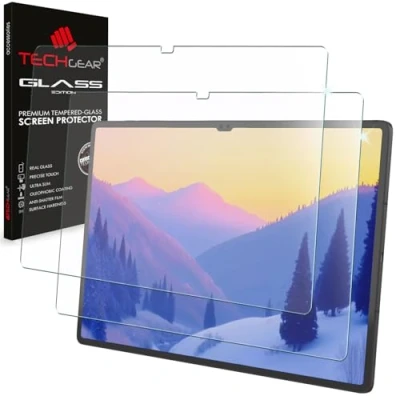 Abbildung von TECHGEAR 2 Stück Schutzfolie Galaxy Tab S8 Ultra 14,6 2022 (SM X900/X906) Schutzfolie, Displayschutz folie aus gehärtetem Glas [9H Härte] [Crystal Clarity] kompatible mit Samsung