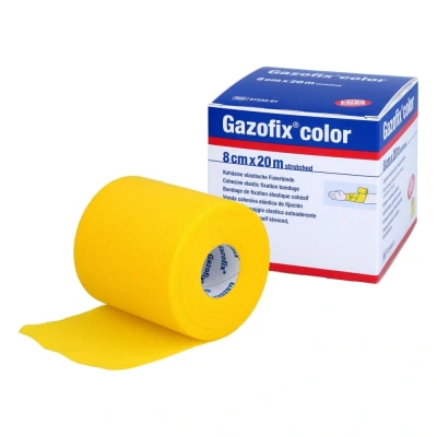 Abbildung von Gazofix color Fixierbinde kohäsiv 8 cmx20 m gelb