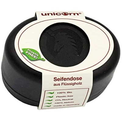 Abbildung von unicorn Seifendose aus Fl&uuml;ssigholz + gro&szlig; samtschwarz