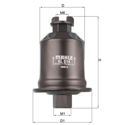Abbildung von MAHLE ORIGINAL KL 514 Kraftstofffilter Leitungsfilter TOYOTA: Supra IV, RAV4 II SUV, I MITSUBISHI: Lancer 5 Limousine
