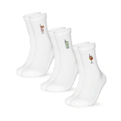 Abbildung von Occulto Motiv 3 PACK Socken, Damen, Größe: 35 38, Weiß drinks