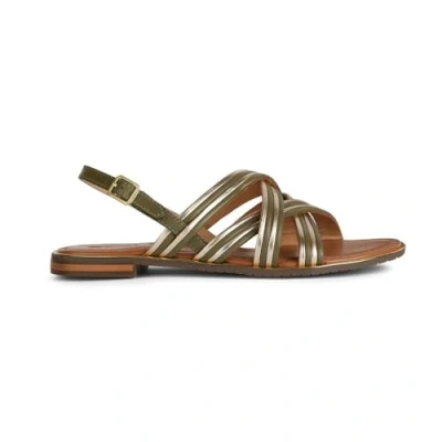 Abbildung von Geox D Sozy Plus G Flat Sandal, SAGE/LT Gold, 36 EU