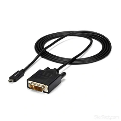 Abbildung von StarTech.com USB C auf DVI Adapterkabel Typ Konverter / Adapter 2m 1920x1200