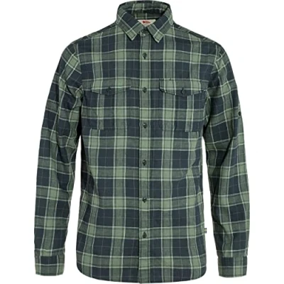 Abbildung von Fjallraven 87208 555 614 Övik Travel Shirt LS M Herren Dark Navy Patina Green Größe S