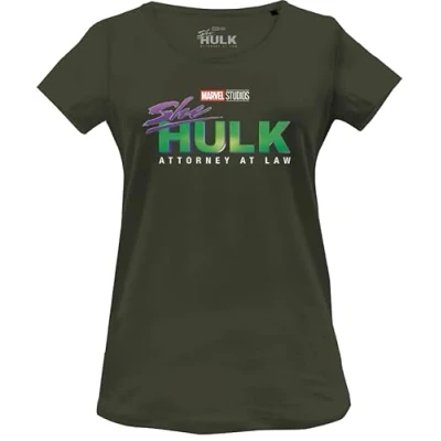Abbildung von Marvel Damen Woshehuts002 T Shirt, kaki, XXL