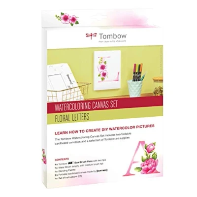 Abbildung von Tombow Canvas SET2 Watercoloring Set Florale Buchstaben