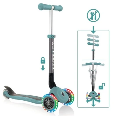Abbildung von authentic sports &amp; toys Dreiradscooter 432 306 MYT GLOBBER PRIMO FOLDABLE LIGHTS mint, mit