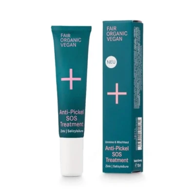 Abbildung von i+m® Anti Pickel SOS Treatment 15ml · BIO Creme gegen im Gesicht Sofort Pflege mit Zink &amp; Salizylsäure Naturkosmetik für unreine Haut 100% Vegan