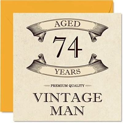 Abbildung von Stuff4 Geburtstagskarte zum 74. Geburtstag für Männer Alter 74 Jahre lustige Opa Vater Ehemann Onkel Bruder 145 mm x Grußkarten