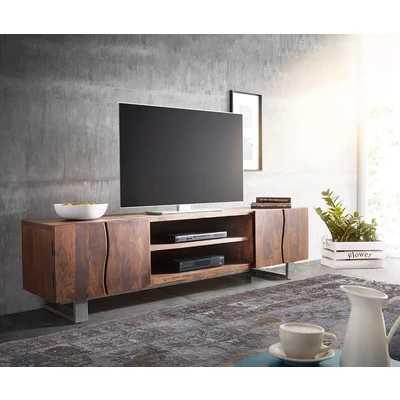 Abbildung von Lowboard Live Edge 200 cm Akazie Braun 4 Türen 2 Fächer