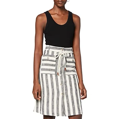 Abbildung von Yargıcı Damen Belt Detail Skirt Rock, Mehrfarbig (Black Multi Color 176), 36