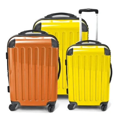 Abbildung von HAUPTSTADTKOFFER Alex 3er Koffer Set Hartschale glänzend, (S, M &amp; L), 235 Liter, Gelb Orange