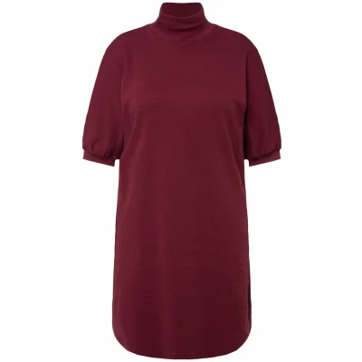 Abbildung von Ulla Popken Eggshape Rollkragen Halbarm Tshirt basic, Damen, Größe: 46/48, Beere